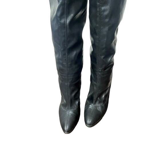 Vtg Roberto Cavalli Y2K Women's 37 Leather Thigh High Stiletto Heels Boots VGUC - Picture 4 of 6